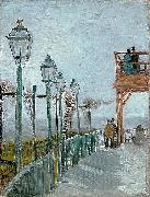 Vincent Van Gogh Terrace and Observation Deck at the Moulin de Blute-Fin, Montmartre oil on canvas